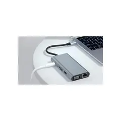 BELCOM - Docking Station Usb-C Delcom 11 En 1 Con Soporte 4K, Múltiples Puertos Y Diseño Compacto