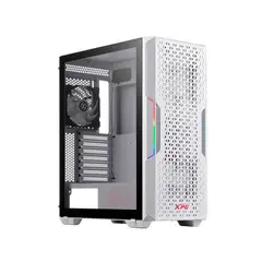 XPG - Caja Mid Tower Starker Air Con 2 Ventiladores - Color Blanco, Ideal Para Gamers Y Pc P