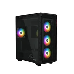 XPG - Caja Mid Tower Xpg Battle Cruiser Ii Con 4 Ventiladores Argb, Color Negro, Gran Capacidad