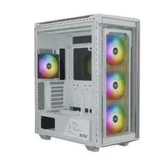 XPG - Caja Mid Tower Xpg Battle Cruiser Ii Con 4 Ventiladores Argb, Color Blanco, Ideal Para Gam