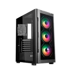 ANTRYX - Caja Mid Tower Antryx Rx 560 Argb Negra - Diseño Elegante Con Iluminación Rgb Y Gran Venti