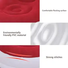 GENERICO - Sofá Sillón inflable con reposapiés portátil y confortable - Rojo