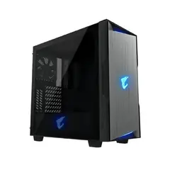 GIGABYTE - Estuche Aorus C300 Glass Atx Mid-Tower, Elegante Diseño En Negro, Ideal Para Tu P