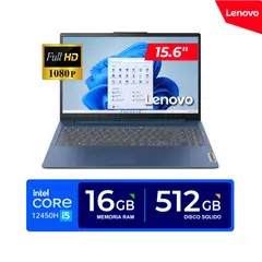 LENOVO - LAPTOP IdeaPad Slim 3 / 15.6" FHD TN / Core i5-12450H, 4.40GHz /16GB DDR5, 512GB SSD/ FREEDOS