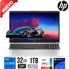 HP - Laptop 250 G10, Intel Core i7-1355U, Ram 32GB, SSD 1TB, 15.6 LED HD, WINDOWS 11 PRO