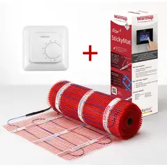 WARMUP - KIT DE MALLAS DE CALEFACCIÓN POR SUELO RADIANTE +TERMOSTATO MSTAT 5M2