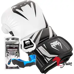 VENUM - Guantes Vale Todo Venum Talla L BlancoNegro + Bucal Venum