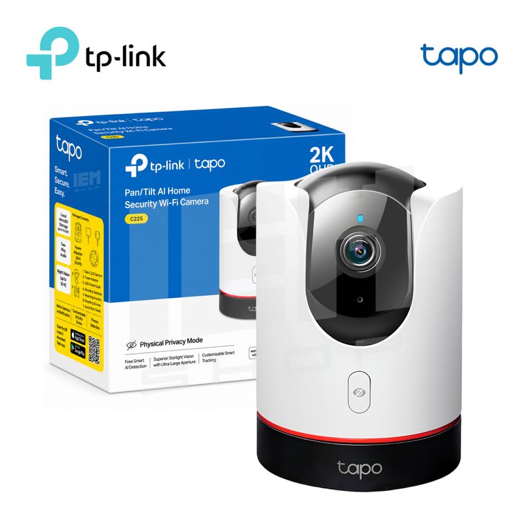 TP-Link Tapo C225 V2 Cámara Seguridad WiFi Interior 2K Blanca