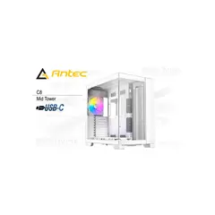 FANTECH - Caja Mid Tower Antec C8 Argb Blanca Con Diseño Elegante Y Excelente Ventilación Para Pc Ga