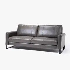 TUGO - Sofa Ethan 3 Cuerpos Cuero + PVC Gris