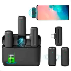 ULANZI - Microfono Profesional Inalámbrico Dual J12 Usb Tipo C A C