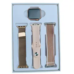 GENERICO - Smartwatch R9 mini pantalla AMOLED para mujeres - 3 Correas Dorado