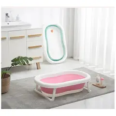 GENERICO - Tina Plegable Bañera Para Bebé Con Temperatura Rosado