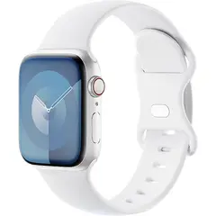 GENERICO - Correa Silicona Compatible Apple Watch 38 / 40/ 41mm  S/M Blanco
