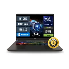 MSI - Laptop Gamer Vector 16 HX A2XWIG Intel Core Ultra 9 16GB RAM 1TB SSD 16GB RTX 5080 16 QHD