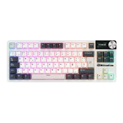 ROYAL KLUDGE - - Teclado S85 Wireless TKL White Night Switch Cloud