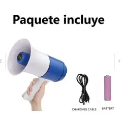 GENERICO - Megáfono con grabadora y batería portátil - AZUL