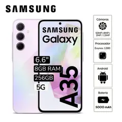 SAMSUNG - Celular Libre Galaxy A35 5G 6.6" Pulg. 8GB RAM 256GB - Rosado