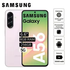 SAMSUNG - Celular Libre Galaxy A56 5G 6.7" Pulg. 8GB RAM 256GB - Rosado