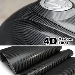 GENERICO - Vinil Fibra de Carbono 4D Negro Mate 50X150CM