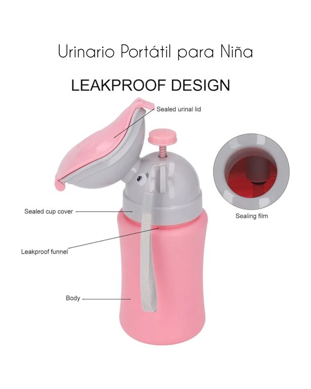 Baño portátil de viaje para niñas botella de orina portátil