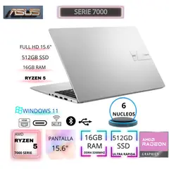 ASUS - Laptop Vivobook M1502YA-NJ544 AMD Ryzen 5-7430U 16GB RAM 512GB SSD 156 FHD