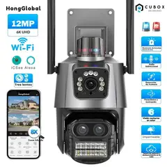 OEM - Cámara PTZ WiFi 4K Exterior Doble Lente 360° Alarma, Zoom optico y Sirena Integrada