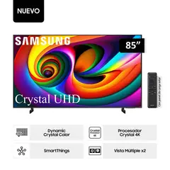 SAMSUNG - Televisor 85 Crystal 4K Smart TV UN85DU8000GXPE + Control De Voz