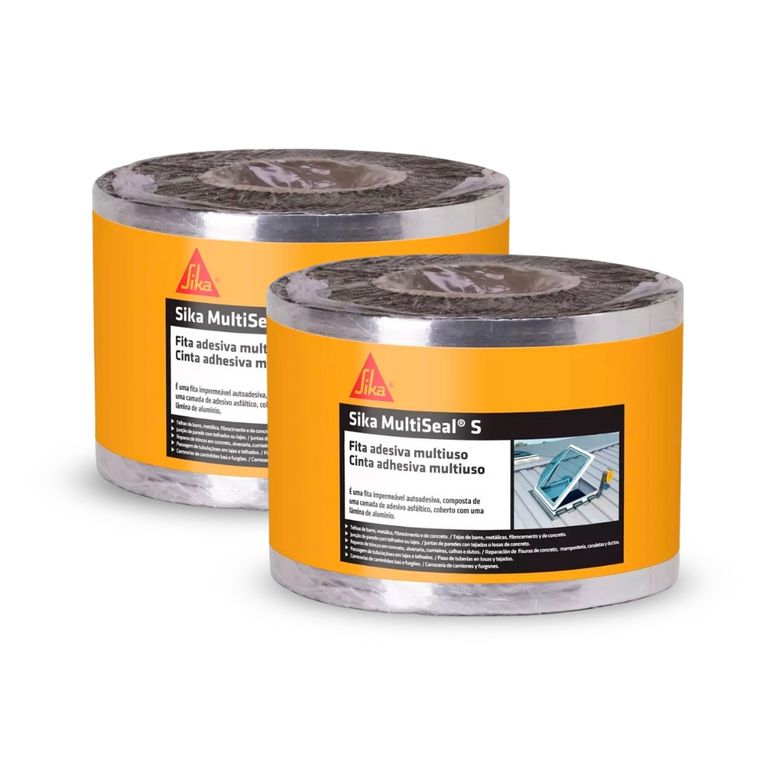 Pack 2 Cintas selladoras Sika Multiseal S aluminio 10cm x 10m