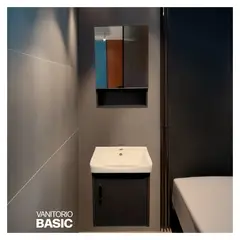 STONE - VANITORIO MINIMALISTA BASIC MARRÓN