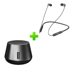 LENOVO - Combo audífonos HE05 + Parlante Bluetooth K3pro