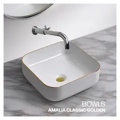 STONE - LAVAMANO MINIMALISTA AMALIA CLASIC GOLDEN STONE