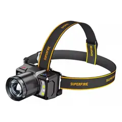 GENERICO - Linterna Frontal Led Con Sensor Superbrillante Con Zoom