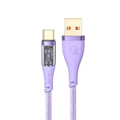 USAMS - Cable celular carga rápida USB a Type-C 66W 120cm Lila