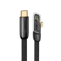 USAMS - Cable celular rápido Type-C a iPhone PD20w 120cm Negro