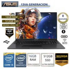 ASUS - LAPTOP VIVABOOK X1605VA-MB1234 INTEL CORE I5-13420H 16GB RAM 512GB SSD 16 WUXGA