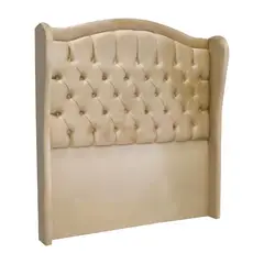 MUEBLES MACRUMO - Cama tapizada Princesa King 2 tarimas - Color Beige