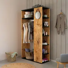 NACION MUEBLES - CLOSET ORGANIZADOR VENUS EN MADERA RÚSTICA NACIÓN MUEBLES
