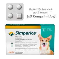 SIMPARICA - Para perros de 10 - 20 kg