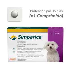 SIMPARICA - Simparica Comprimido para perros de 2,5 – 5 kg