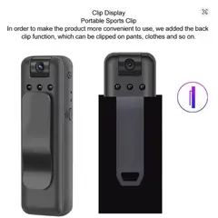 GENERICO - Mini Cámara Espía WiFi 1080P Gran Angular 155° con Batería Recargable Tipo C  Grabadora de Bolsillo