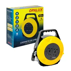 OPALUX - Carrete de cable portatil 10M - OPR404Y