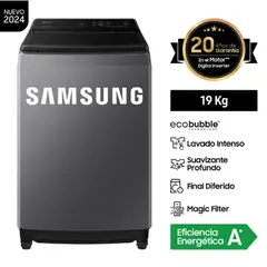 SAMSUNG - LAVADORA ECOBUBBLE 19 KG CARGA SUPERIOR GRIS - WA19CG6441BDPE