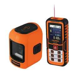 TRUPER - Kit Medidor de distancia laser 100m + nivel laser