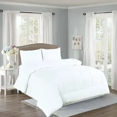 CASATEX - Edredón Liso Acolchado Hipoalergénico 100% Algodón 2 Plazas