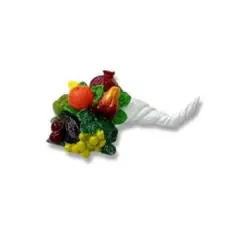 ARGENTARIA - Cornucopia Frutas de Colores - Resina