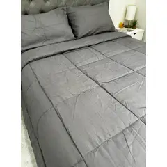 CASATEX - EDREDON LISO ACOLCHADO + JUEGO DE SÁBANAS 3000 HILOS