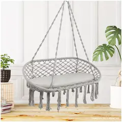 INSPIRA MARKET - Silla Hamaca Colgante Tejida Terraza Jardín Oval