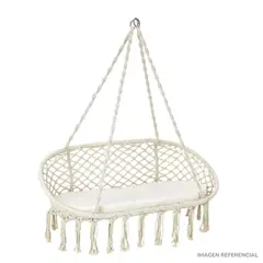 INSPIRA MARKET - Silla Hamaca Colgante Tejida Terraza Jardín Oval