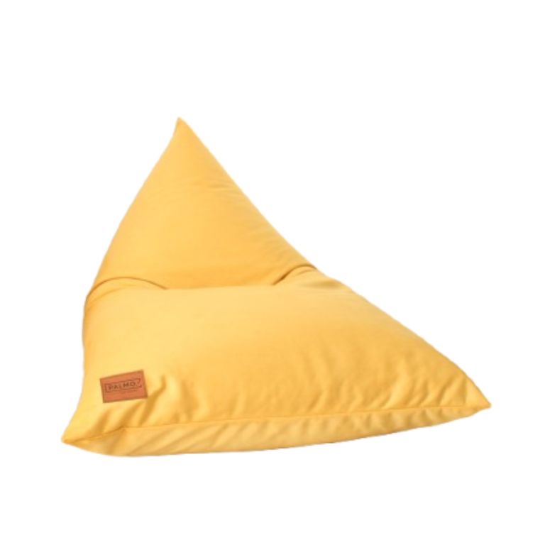 Puff Cama Tamaño Grande Tela color Oro Palmo
